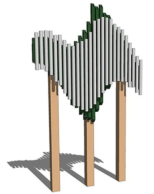 The Swirl outdoor musical instrument
