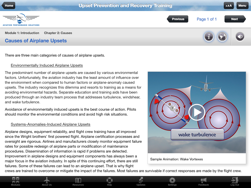 Causes of Airplane Upsets