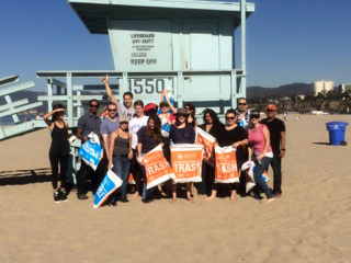 NMS Properties cleans up by the Santa Monica Pier.