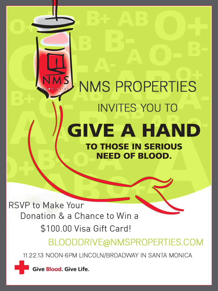 NMS Properties Santa Monica Blood Drive