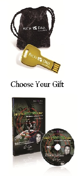 Attendees will have their choice of a free gift - an attractive key-shaped 2.0 GB USB drive, pre-loaded with a wealth of valuable financial information or a DVD containing the eye-opening documentary.