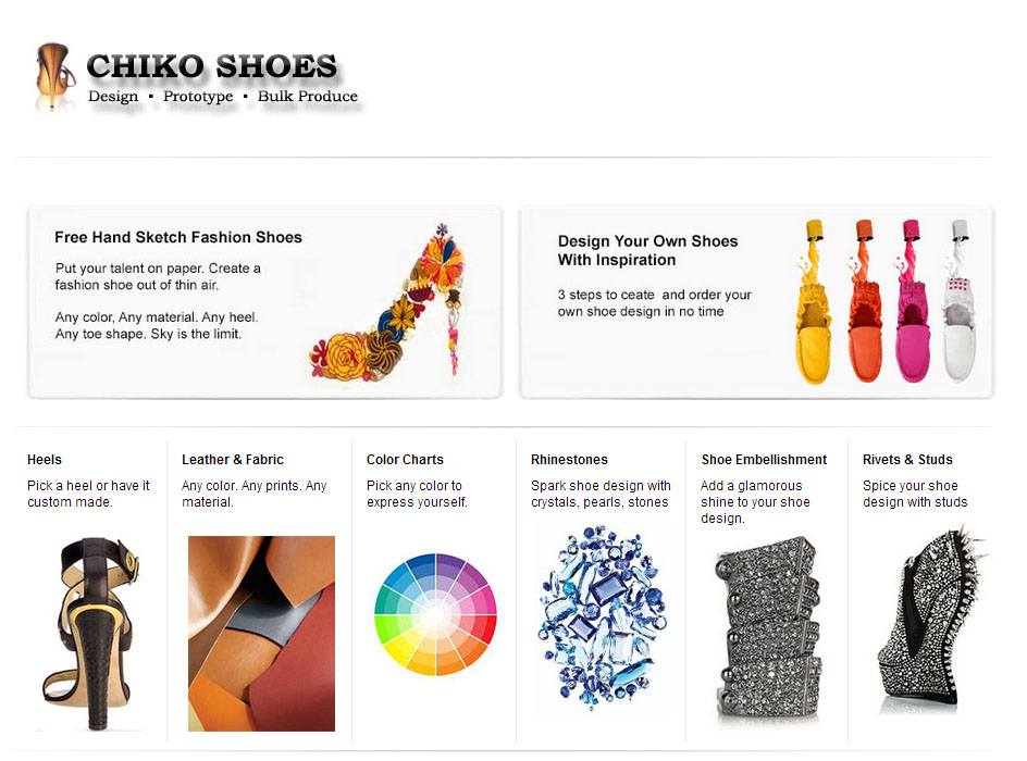 Design your own shoes from scratch at CHIKO Shoes