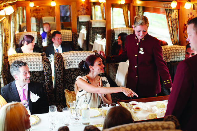 Dining on the Belmond Northern Belle