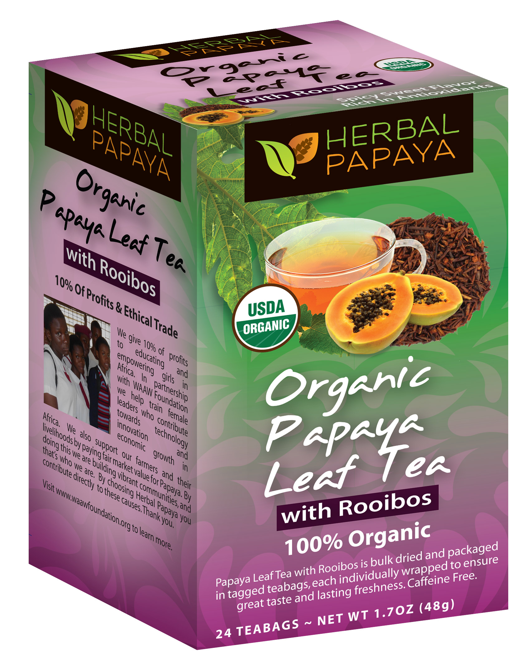 Papaya leaf tea with Rooibos Chai