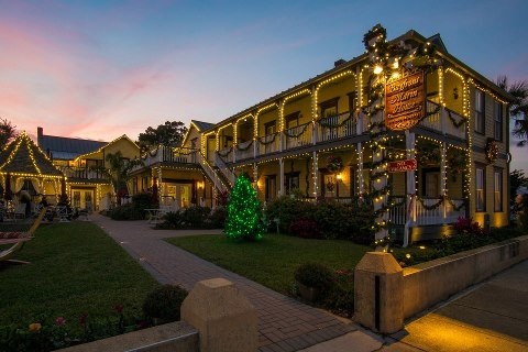 The Bayfront Marin House, a bed and breakfast in St. Augustine, Florida, was named one of the best places to see holiday lights by bedandbreakfast.com