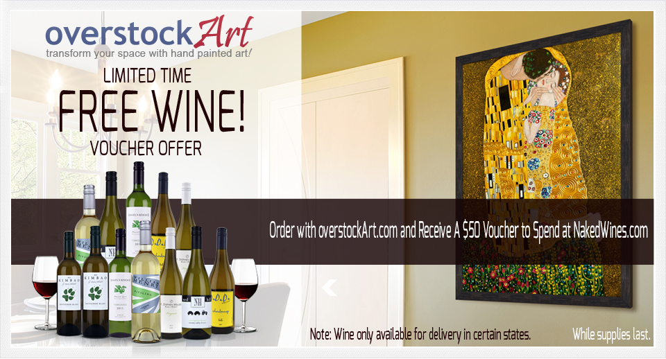 overstockArt.com Partners with NakedWines.com to Give Away Wine!