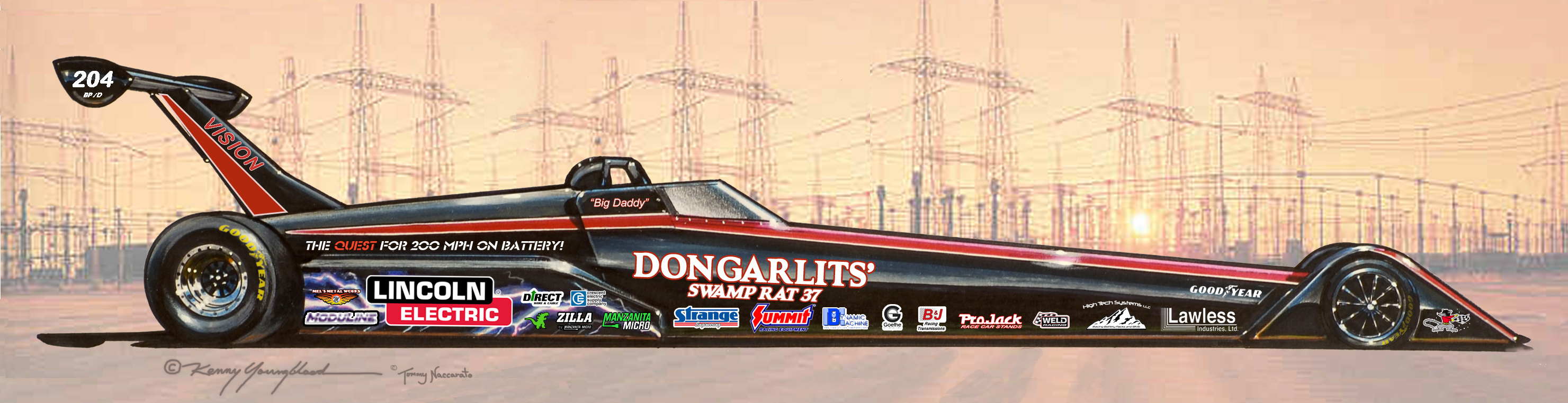 Don Garlits' Swamp Rat 37 Electric Dragster