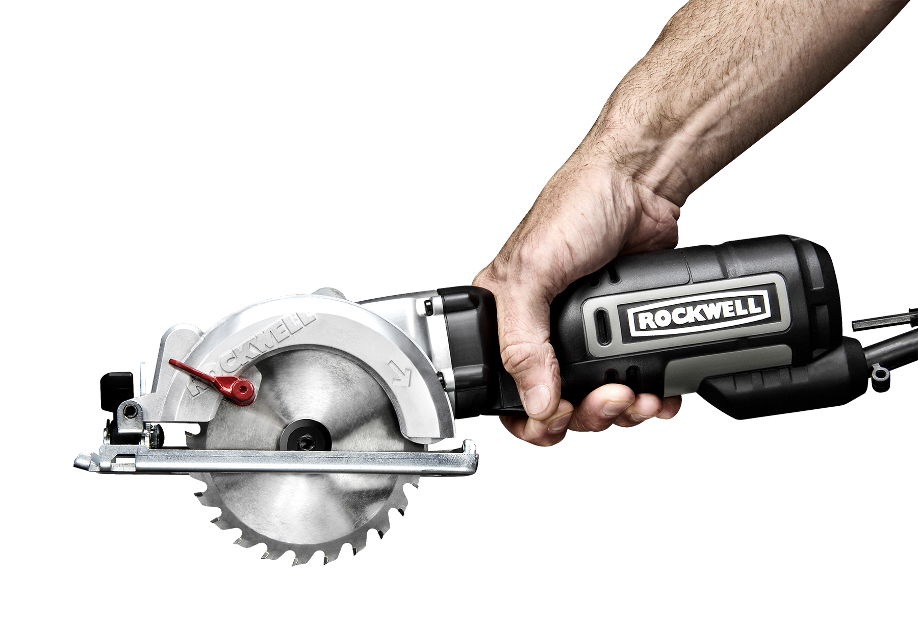 Rockwell Compact Circular Saw has a 4-1/2 in. blade and is 50% lighter than conventional 7-1/4 in. circular saws.