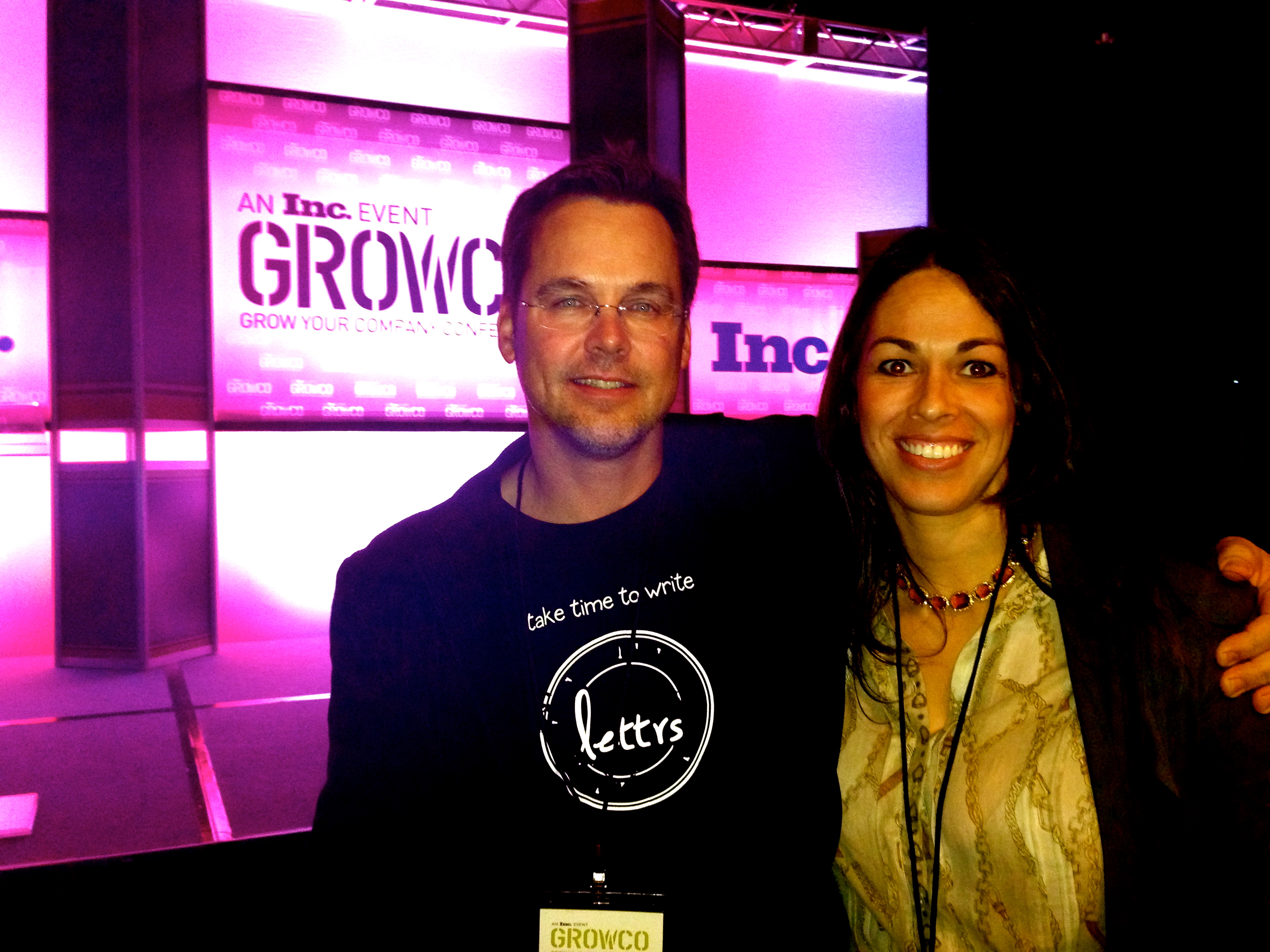 lettrs CEO, formerly of Mashery and salesforce.com, with co-founder & wife Araceli Bartkiewicz at Inc. Magazine's GrowCo Event in New Orleans