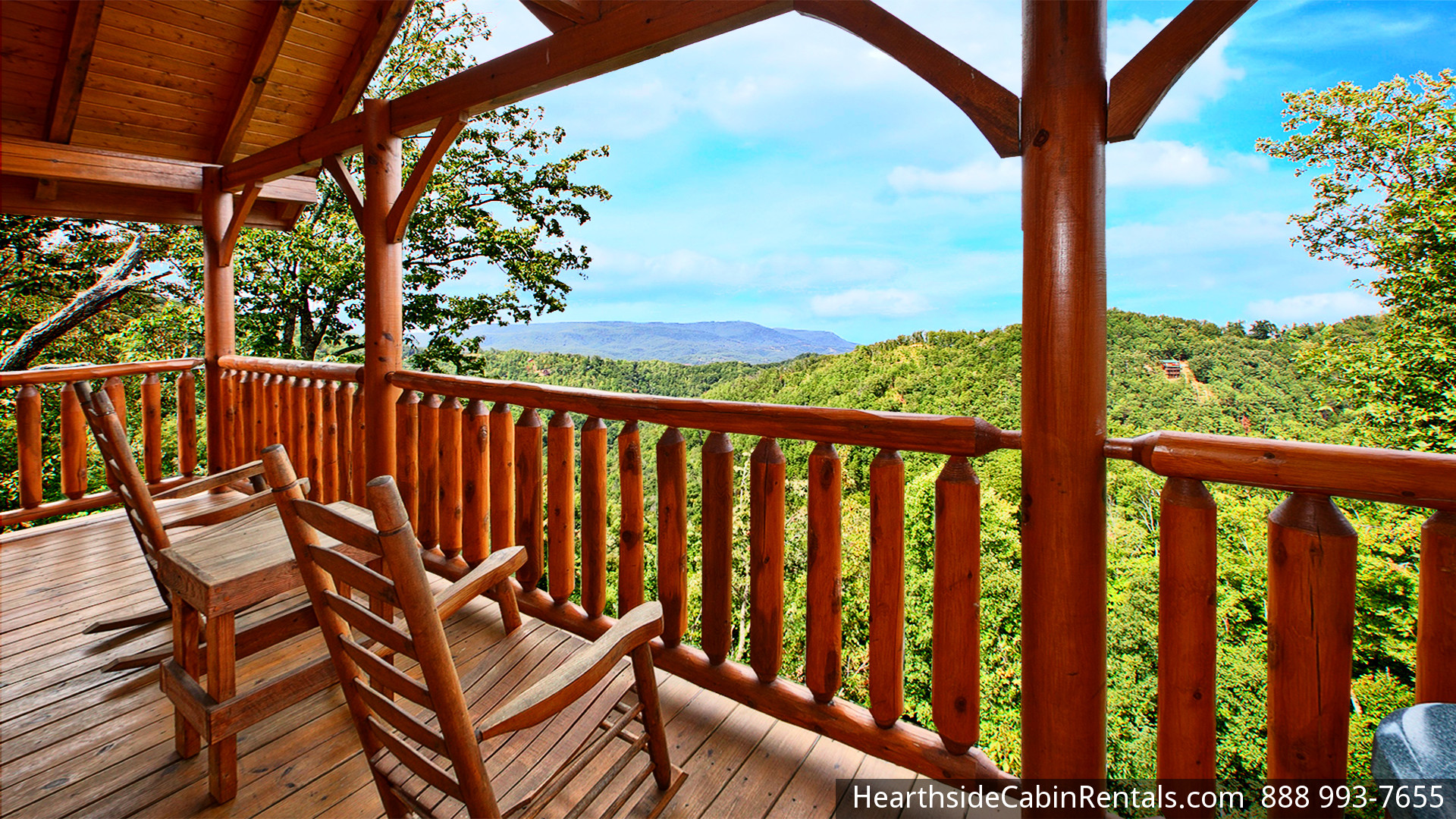 Guests visiting the Great Smoky Mountains National Park will enjoy the unparalleled panoramic views Hearthside Cabin Rentals' Pigeon Forge and Gatlinburg cabins provide.