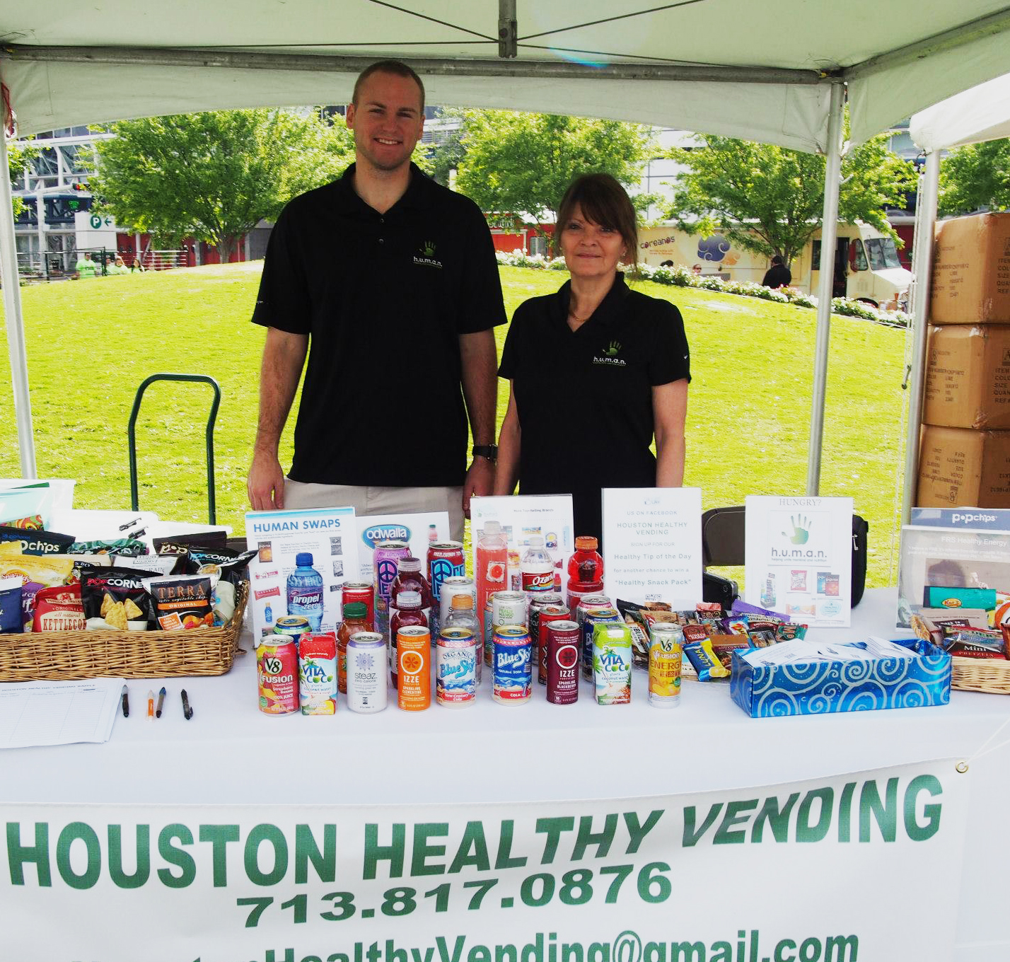 Shelley Levine & Corban Bates were one of four vendors approved by the Houston Independent School District for healthy vending
