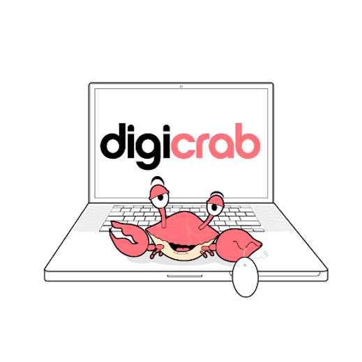 Digicrab on a laptop