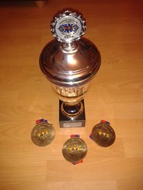 Ciaran's world medals and cup
