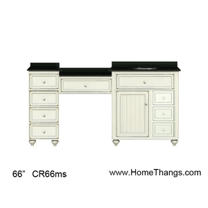 Sagehill Designs 66" Bathroom Vanity with Make-Up Station from Cottage Retreat Collection