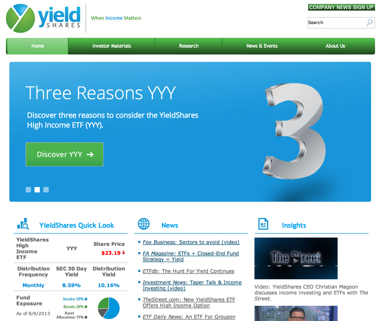 YieldShares Website
