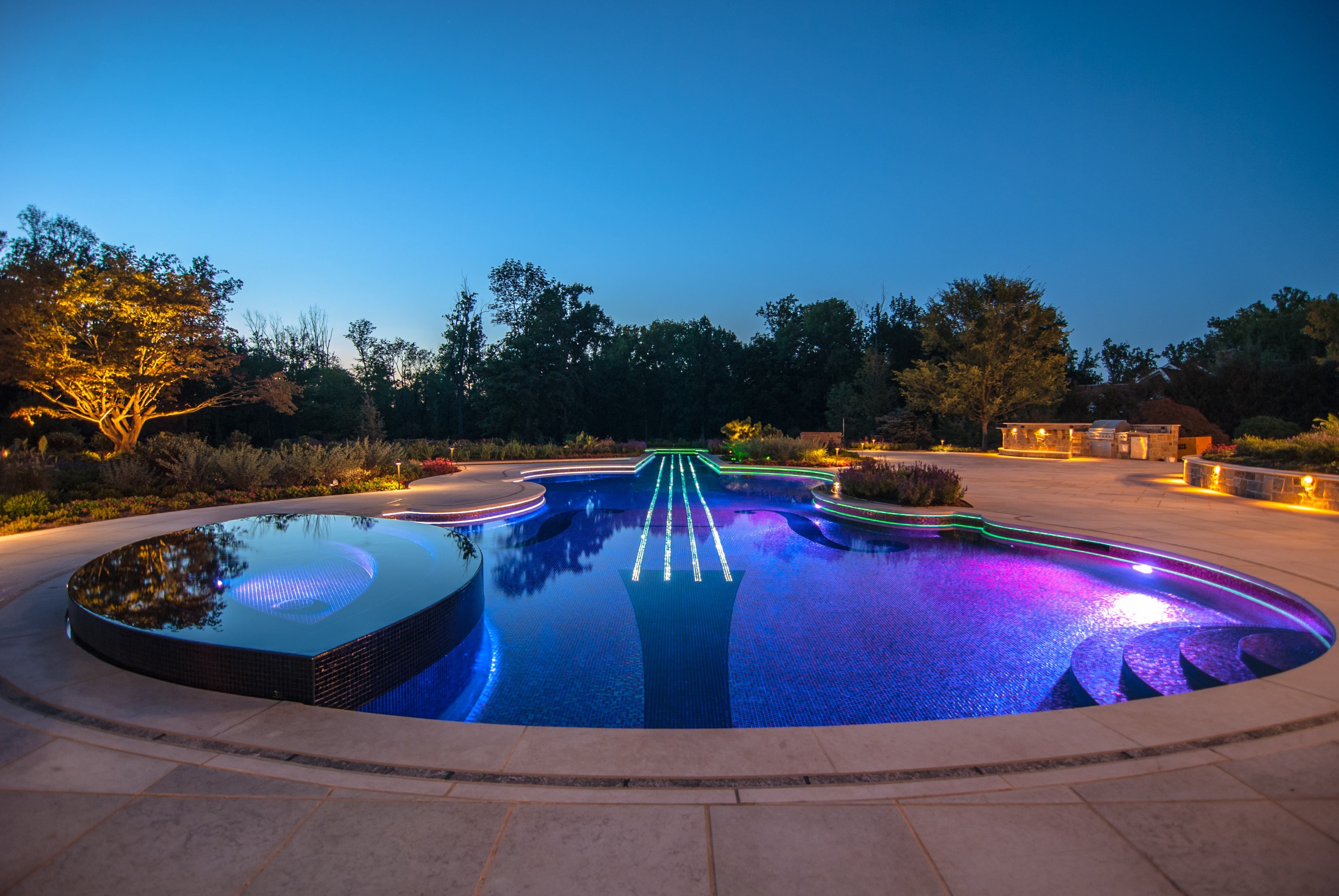 NJ Landscape architecture firm luxury  swimming pools  bergen county nj