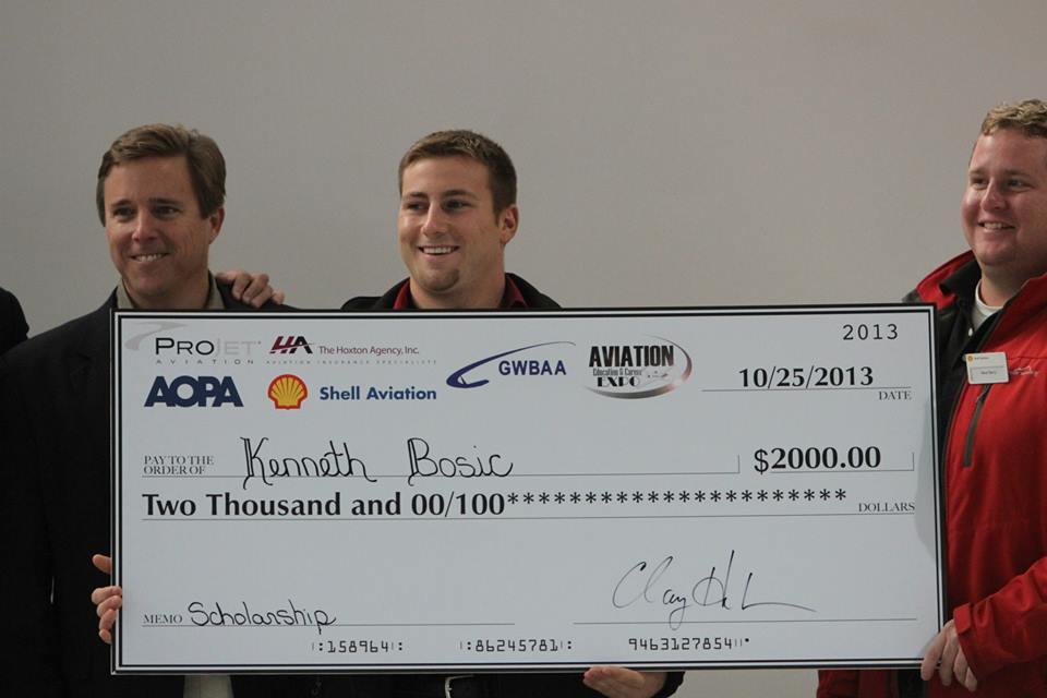 Kenneth Bosic of Pittsburgh Institute of Aeronautics, Clear Spring, MD Awarded $2,000 Scholarship