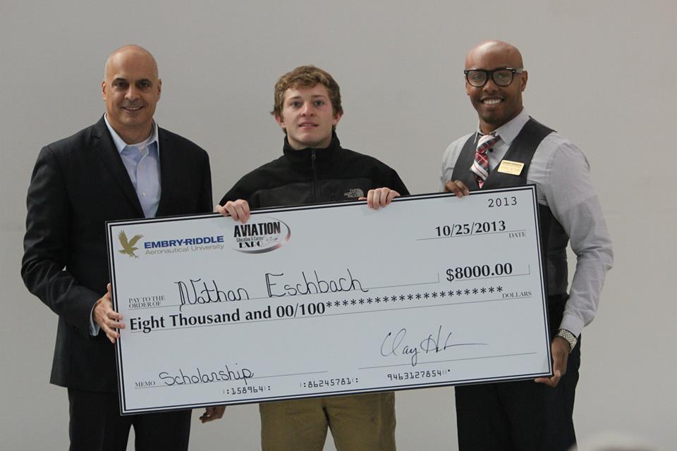 Nathan Eschbach of Governor Thomas Johnson High School, Frederick, MD Awarded $8,000 Embry Riddle Aeronautical University Scholarship