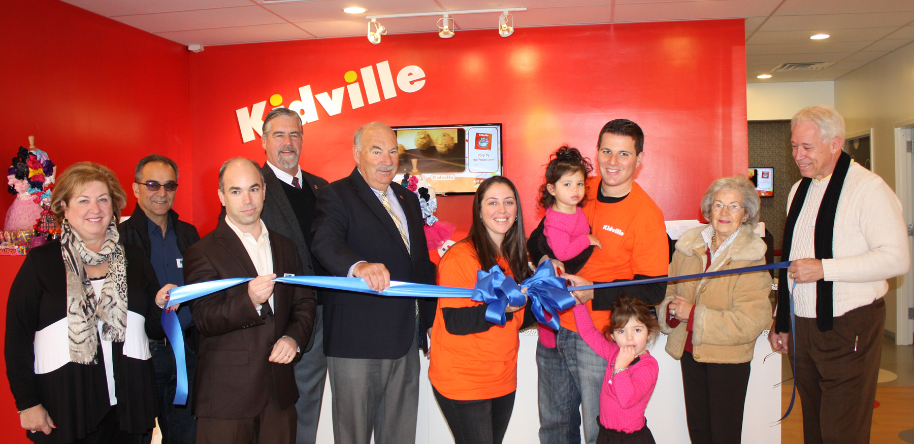 Kidville Mount Kisco was officially welcomed to the community on Monday, Nov. 4 with a ribbon cutting ceremony featuring Mayor Michael Cindrich and Mt. Kisco Chamber of Commerce Board members.