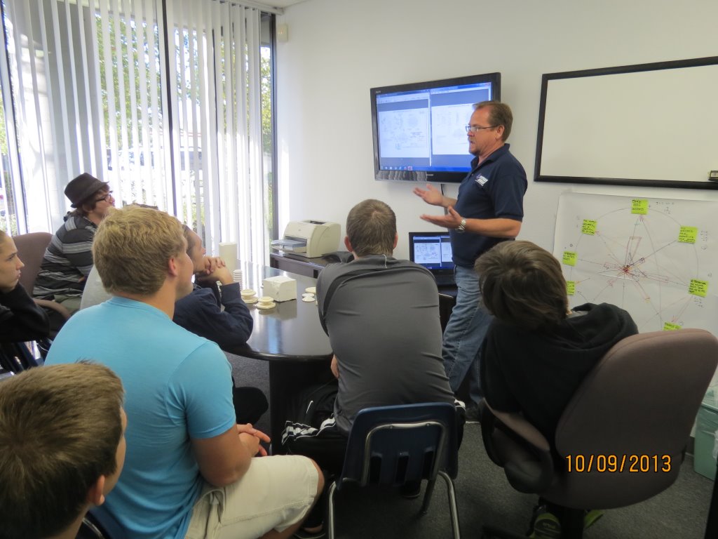 Design and manufacturing process explained to Del Oro students at Progressive Technology.