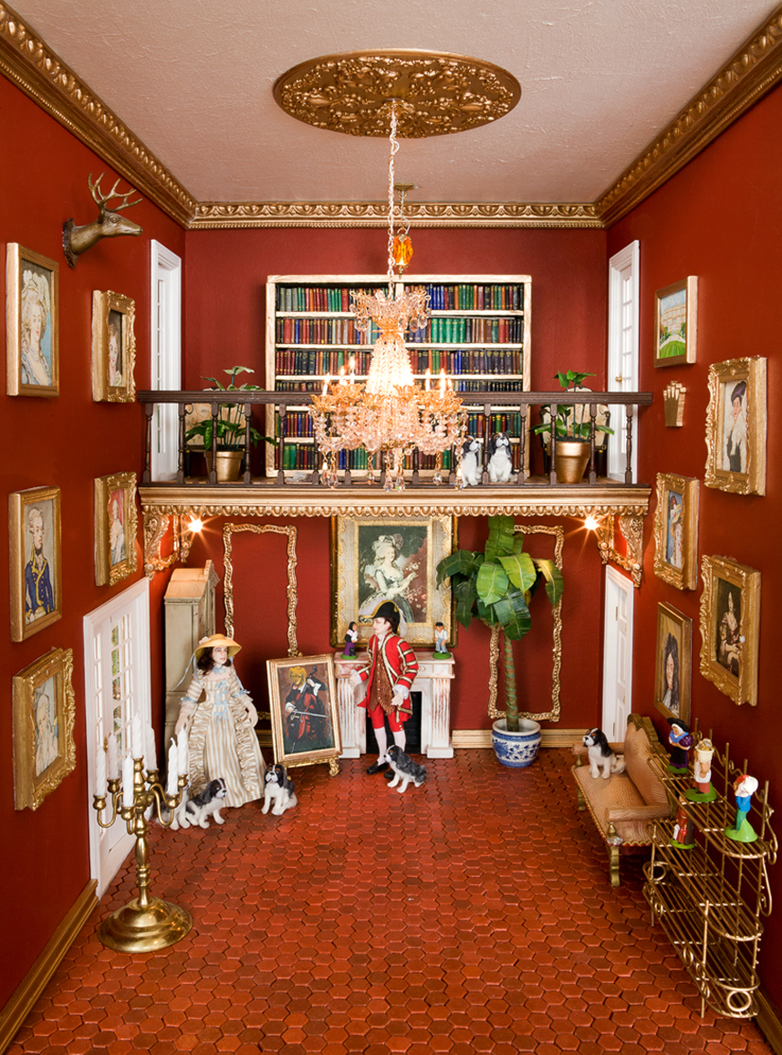 Interior of miniature Chateau Bidaine