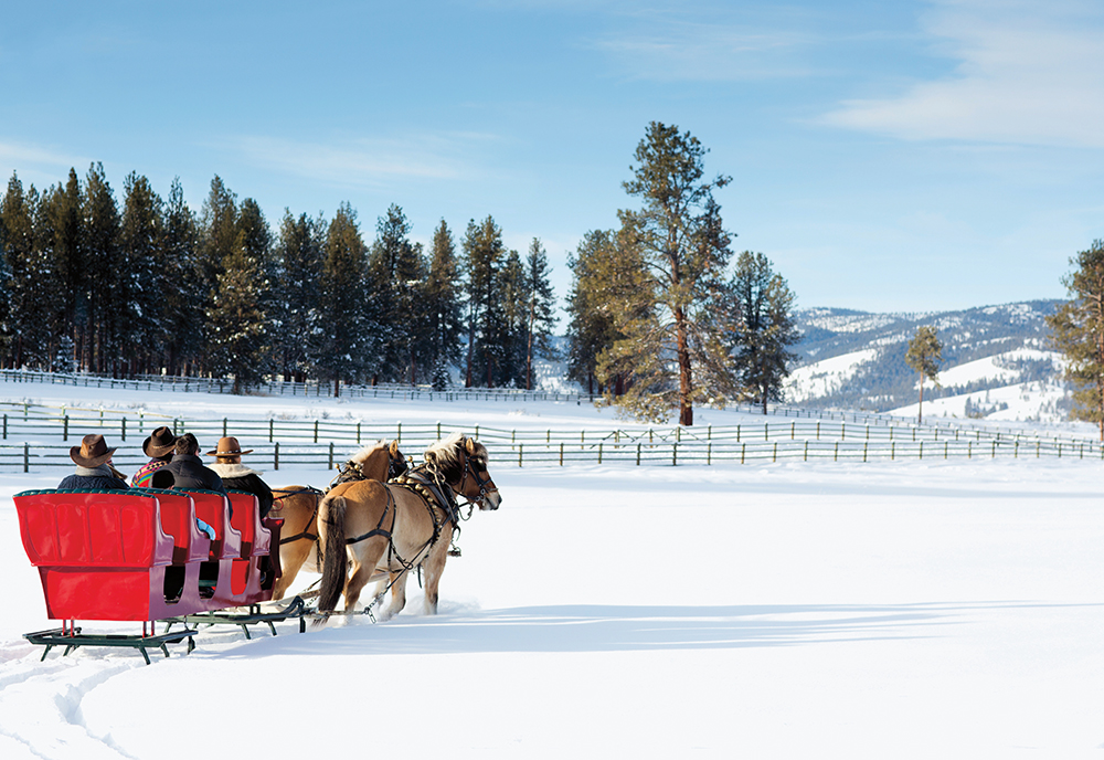 Old-Fashioned Sleigh Ride at The Resort at Paws Up