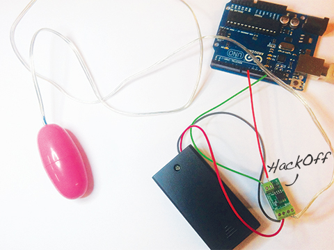 The HackOff is compatible with most vibrators and the Arduino.