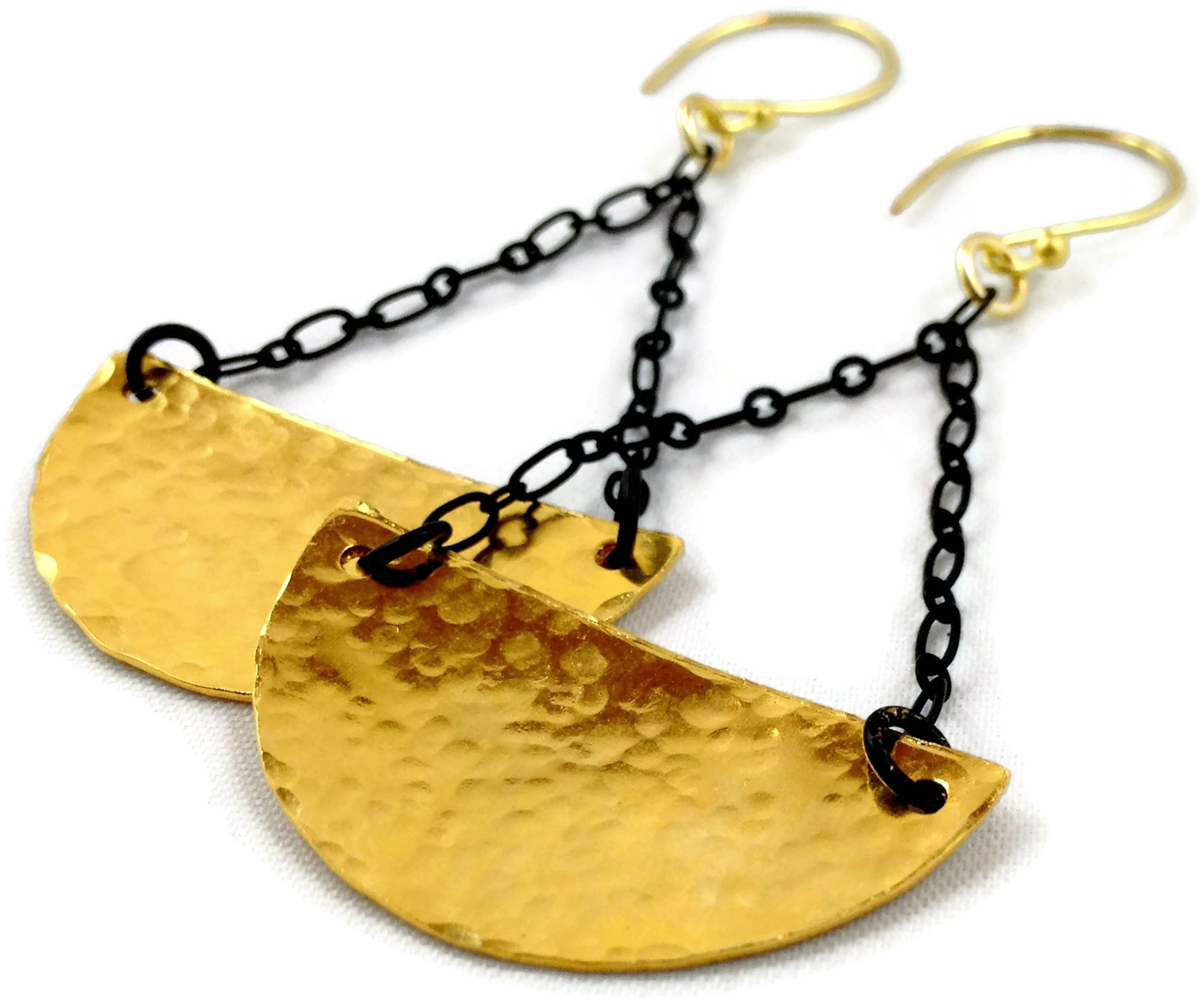 "Bonnie" Golden Arc Earrings by Christi Schimpke of Minabea Jewelry