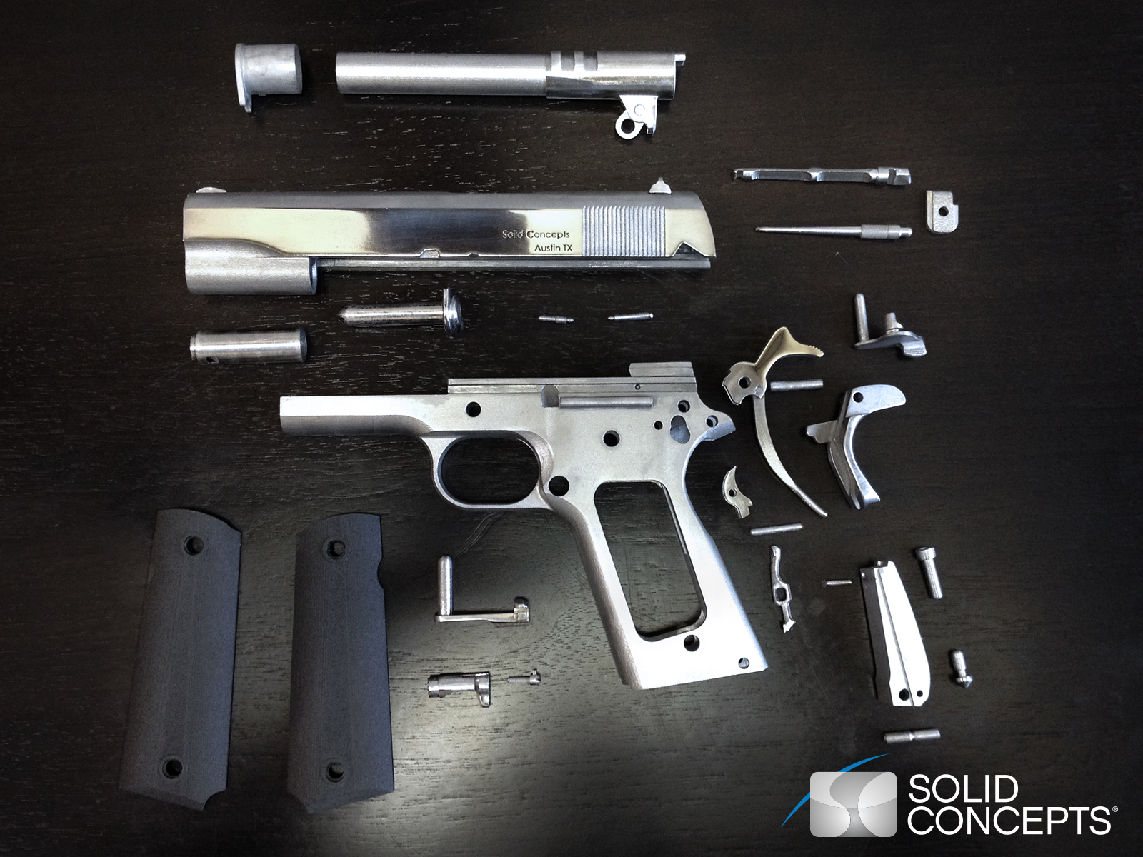 3D Printed Metal Gun made by Solid Concepts