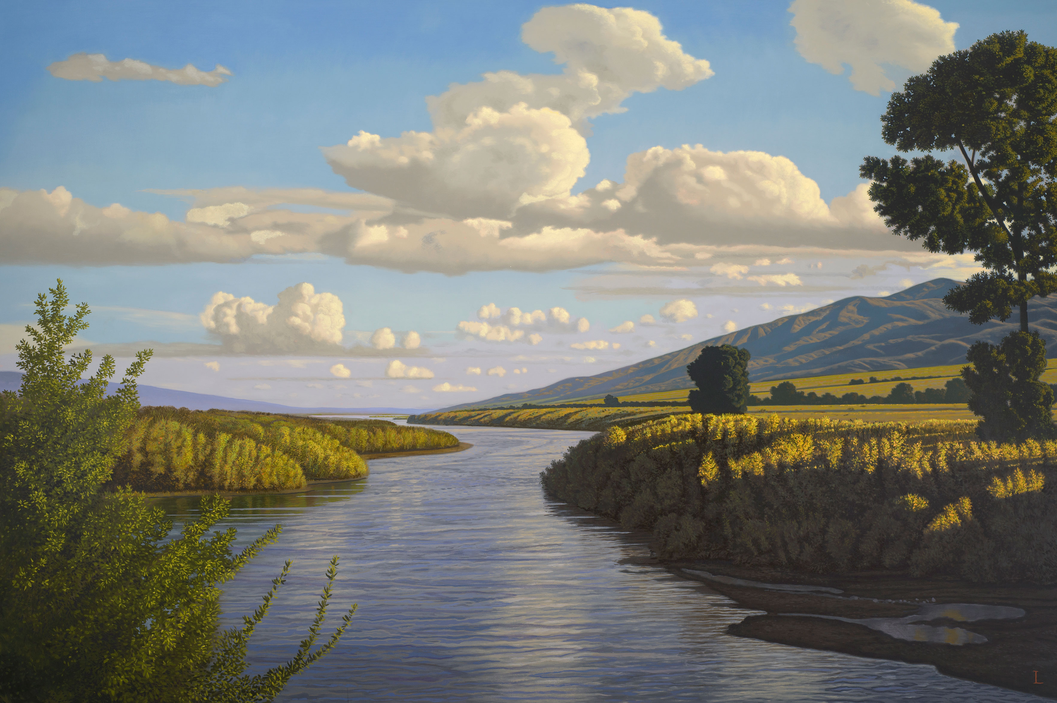 David Ligare, River, 2012, oil on canvas, 60 x 90 in.