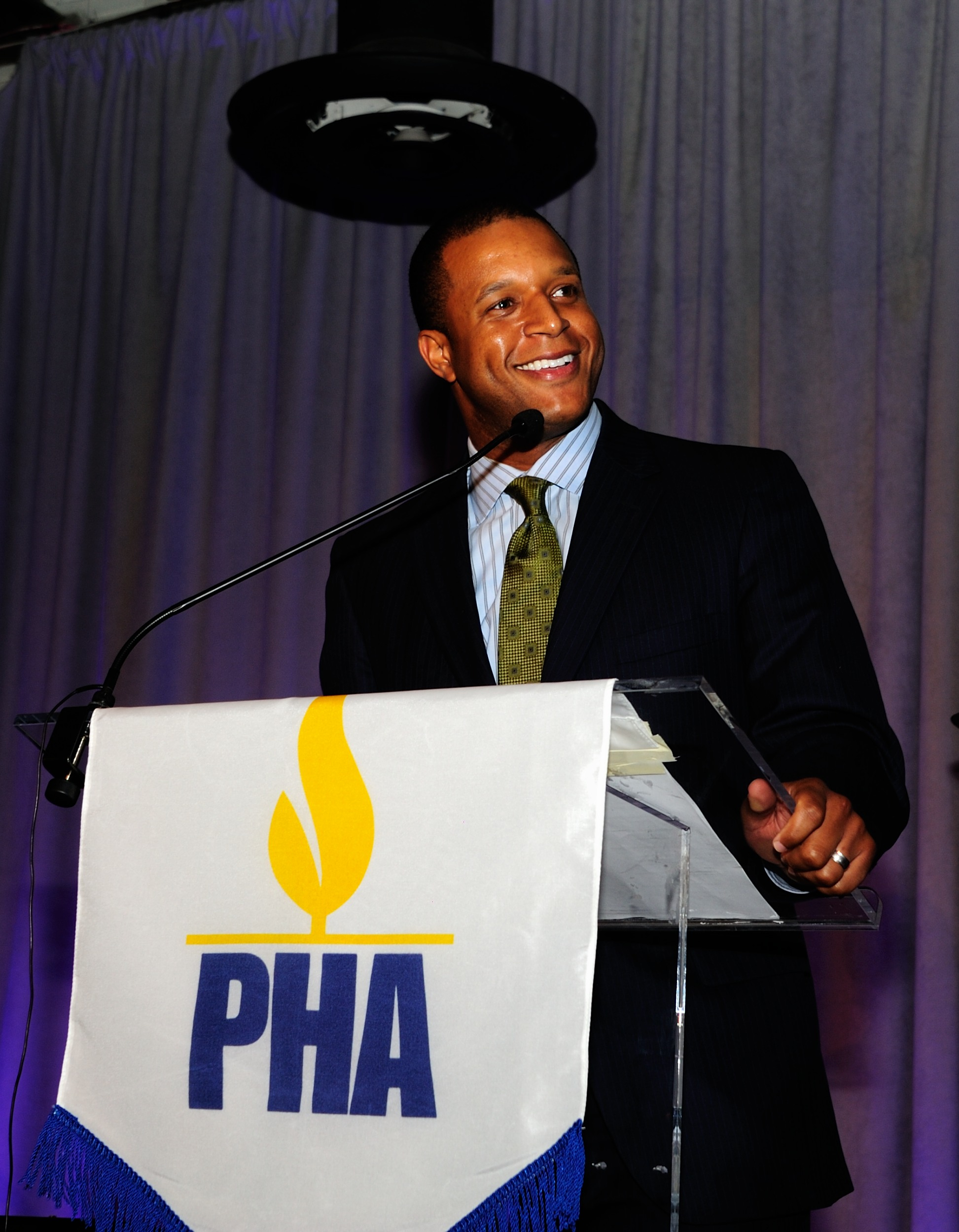 (Photo Credit Donna Aceto) Master of Ceremonies, MSNBC anchor and NBC News correspondent, Craig Melvin.