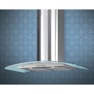 XO Ventilation XO XOM30G Wall Mount Glass Canopy Chimney Range Hood 30" Width