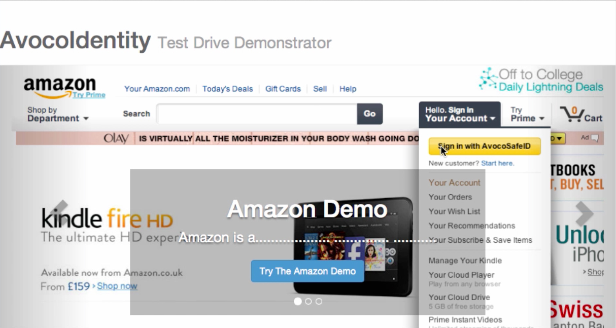 Avoco Identity Amazon test drive