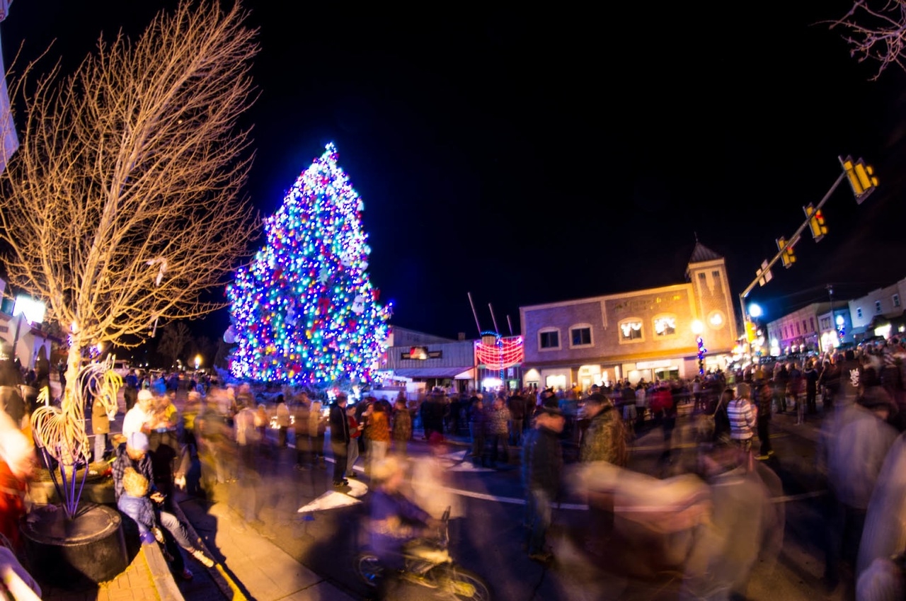 Tree Lighting During Night of Lights in Gunnison, photo by Gunnison Country Times