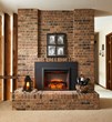Gallery Insert with 42" Surround in Masonry Fireplace