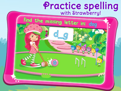 Practice spelling with Strawberry in a fun game of croquet