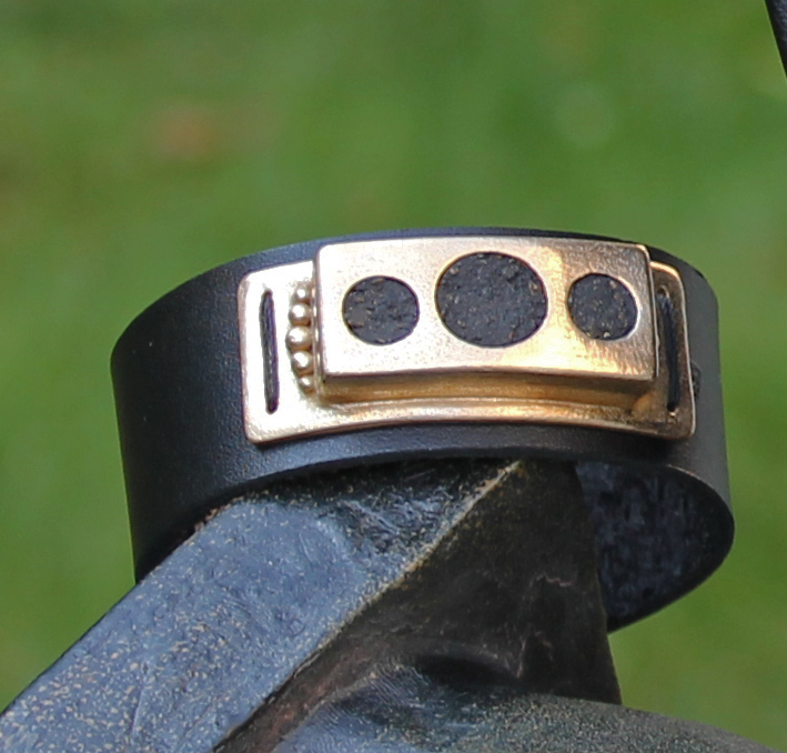 Bronze and Concrete Cuff by Katherine Designs Jewelry