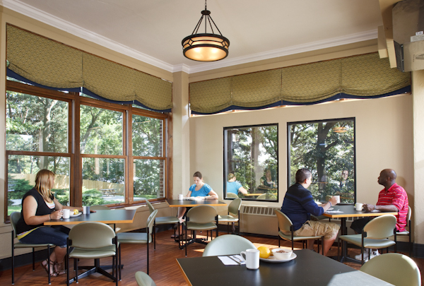 Home cooked meals are served daily in the picturesque dining room at Gateway Treatment Center in Lake Villa, IL.