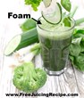 Green juice with a layer of foam on top