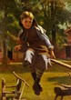 John George Brown, "Girl on Seesaw", oil on canvas