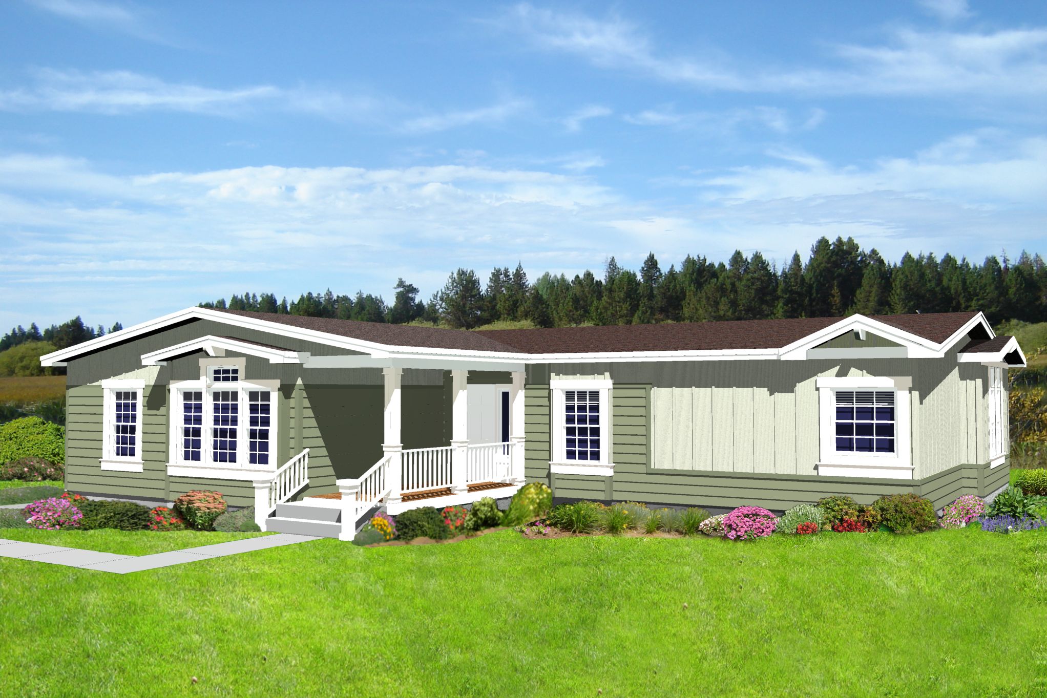 Manufactured and modular homes ranging in size from under 1000 to over 3000 square feet of living space