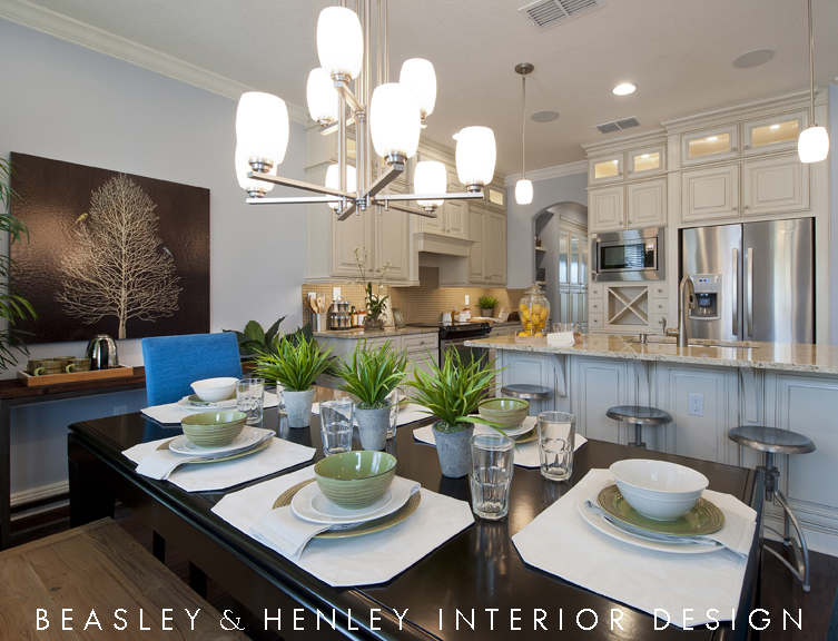 Dazzling Blue Breakfast Room, Beasley & Henley Interior Design