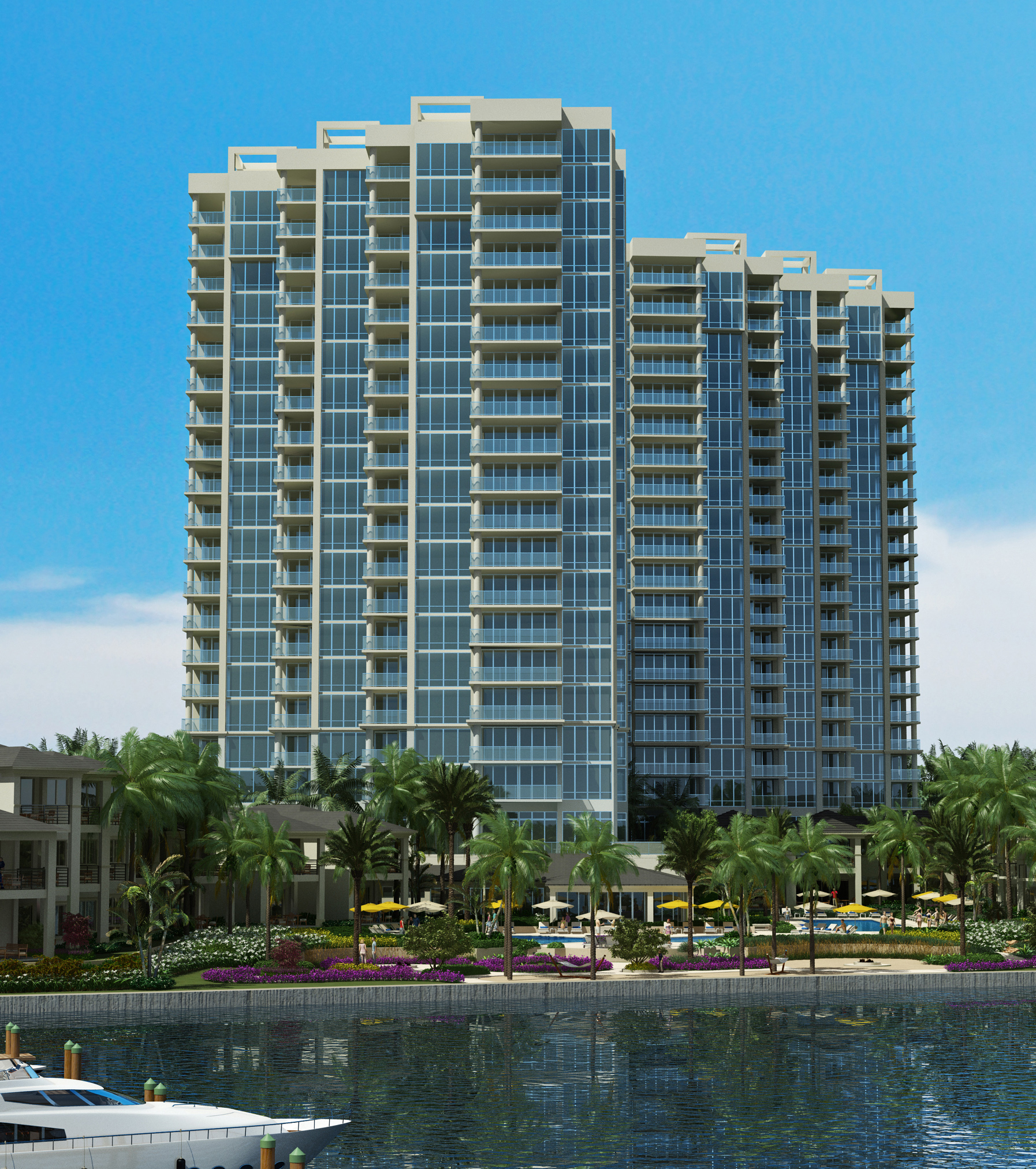 Water Club North Palm Beach will feature twin 22-story luxury condominium towers and 20 waterfront villa residences
