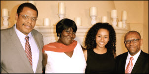 Mr. Essayas Gota (Deputy Consul General), Dr. Raye Mitchell, Helen Kassa and Ambassador Zerihun Retta