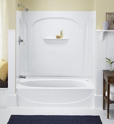 Sterling by Kohler, Acclaim ADA, Series 7109, 60" x 30" Bath with Seat - Left-hand Drain