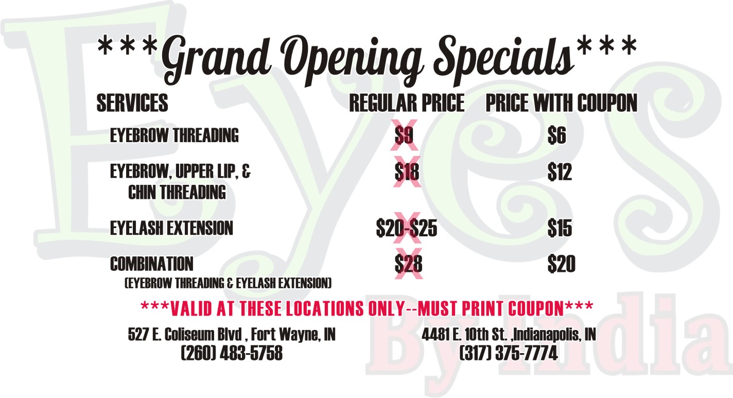 Grand Opening Specials Coupon