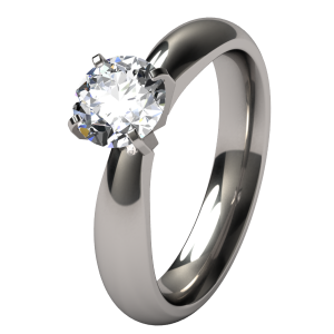 The Helena Solitaire titanium engagement ring comes in at #5 of the top 10 list.