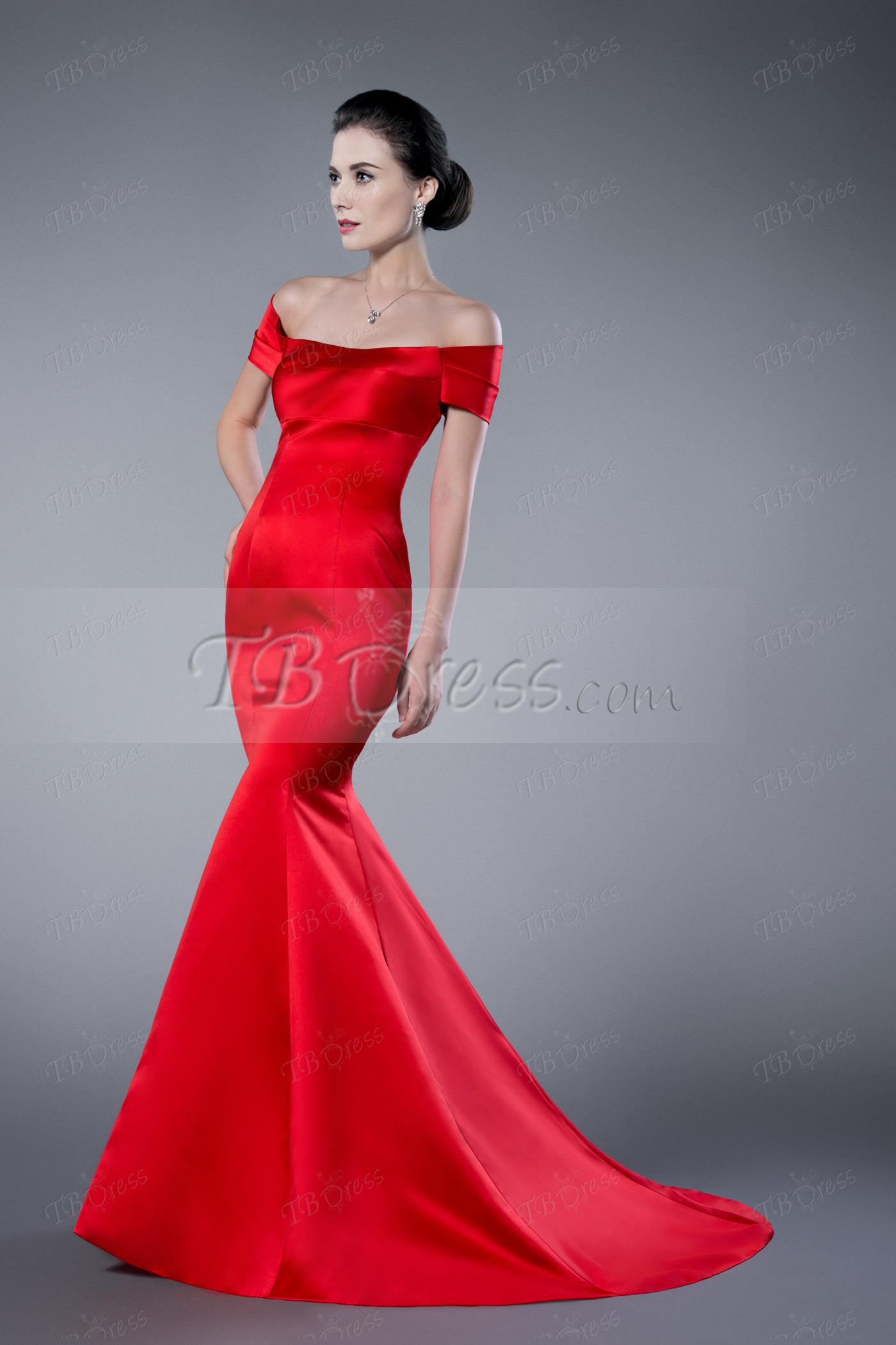 Superior Mermaid/Trumpet Off-the-Shoulder Zipper-Up Formal Evening Dress Item Code: 10784590
