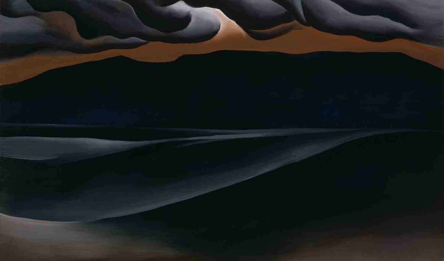 Storm Cloud, Lake George,1923 Georgia O'Keeffe  Oil o Canvas 18 x 301/8 Image Courtesy of The Georgia O'Keeffe Museum Gift of the Burnett Foundation