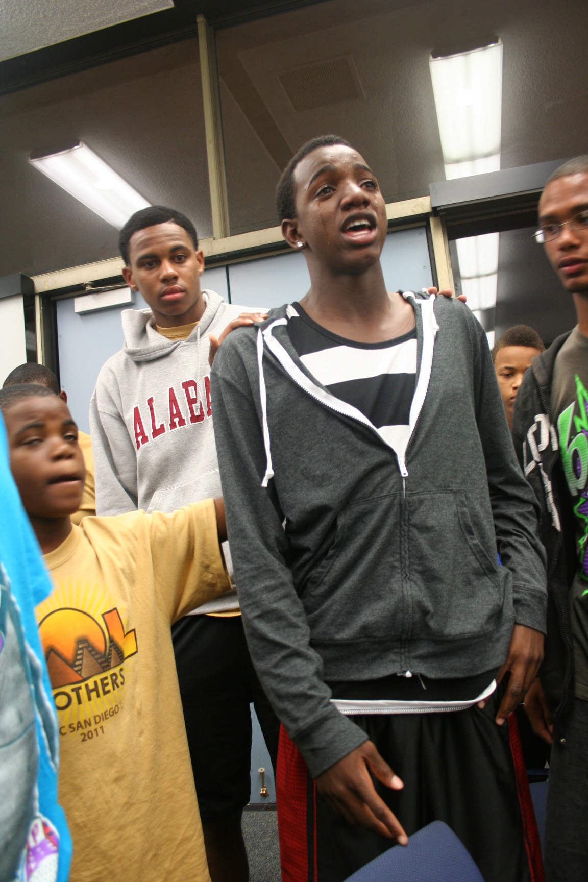 Young men confronting their fears